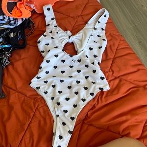HEART ONE PEICE BIKINI SIZE SMALL/XS